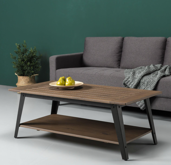 ZINUS Woodrow Wood and Metal Coffee Table