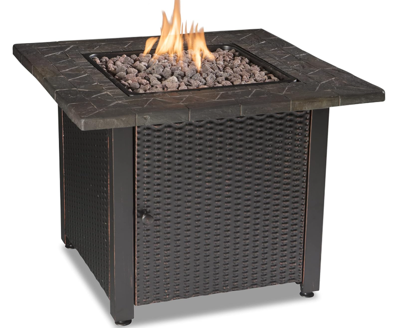 Endless Summer 30 Gas Outdoor Fire Pit Table with Resin Mantel