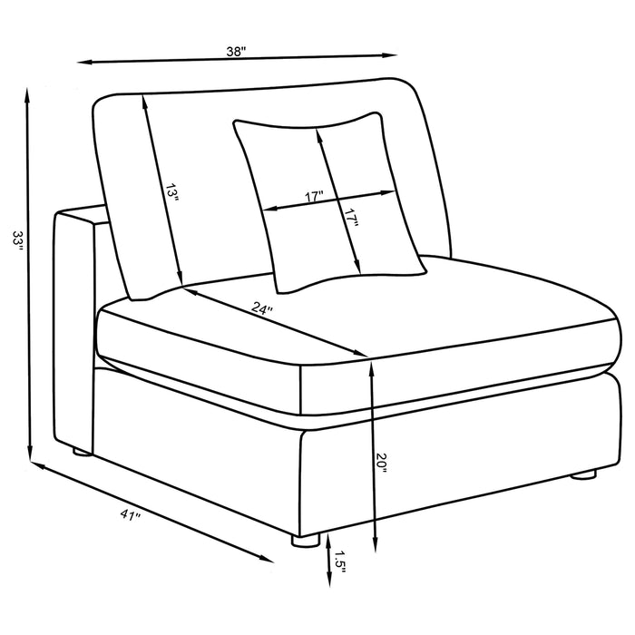 Serene Armless Chair