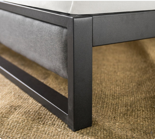 Christina Upholstered Platform Bed with Headboard Shelf, Queen size