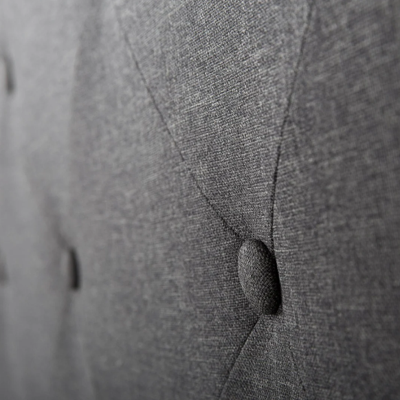 ZINUS Shalini Upholstered Platform Bed Frame, Mattress Foundation, Wood Slat Support Dark Grey, Full