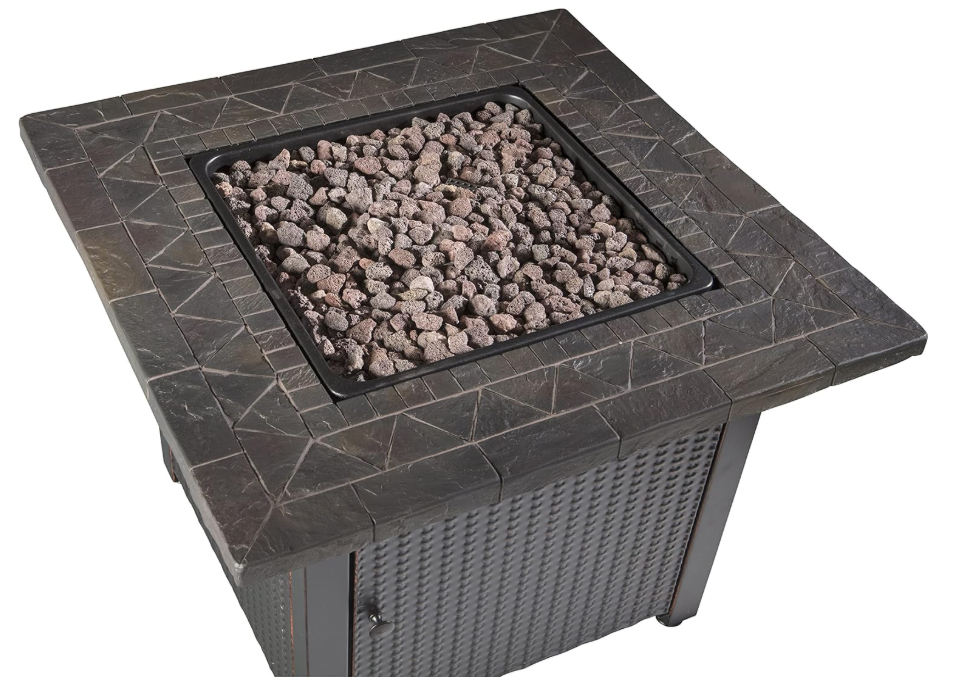 Endless Summer 30 Gas Outdoor Fire Pit Table with Resin Mantel