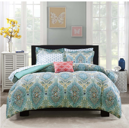Mainstays Monique Paisley Coordinated Bedding Set Bed TWIN/TXL