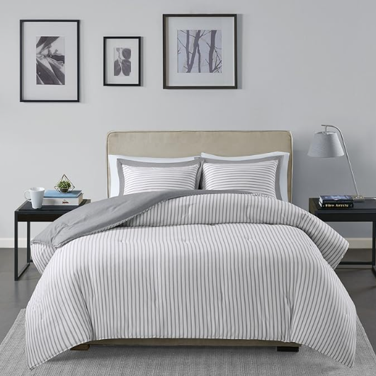 Madison Park Hayden Comforter Mini Set Grey Twin/Twin XL