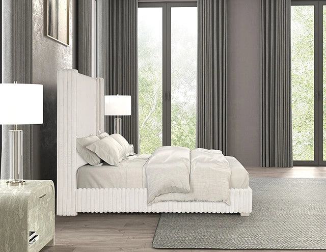 Cadwell E.King, Queen, & Full Bed White, Gray, & Black