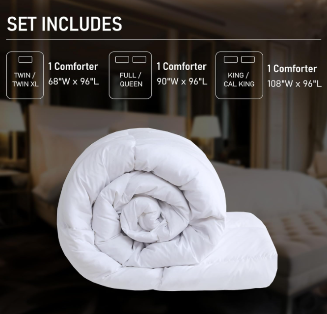 TRUE NORTH Down Blend Comforter  CAL KING