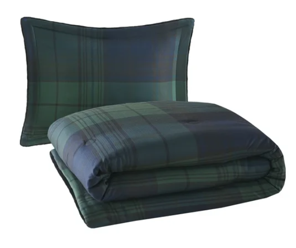 Woolrich Cedar Green Plaid 2 Piece Comforter Set, Twin / Twin XL