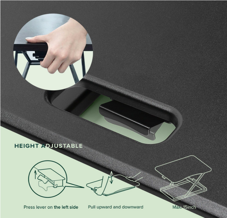 ZINUS SMART ADJUST STANDING DESK X-LARGE BLACK  36"