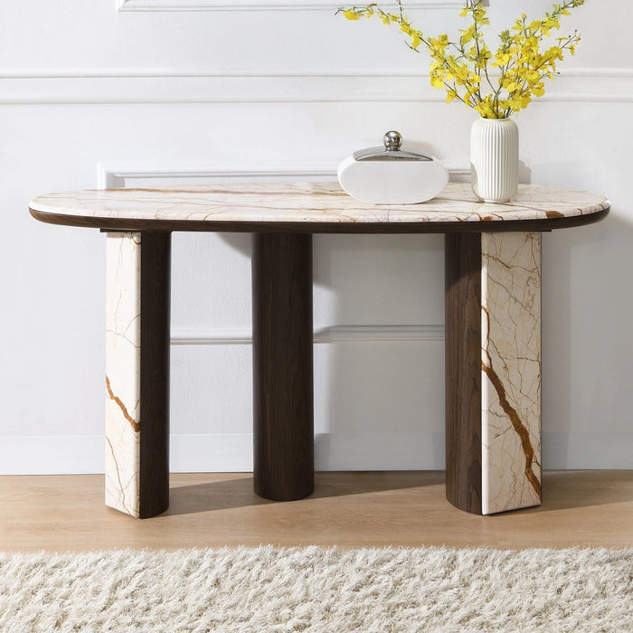 Console Table W/Marble Top
