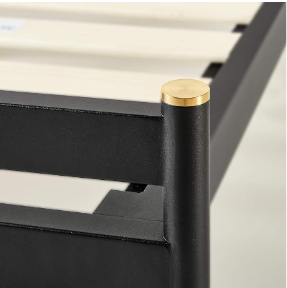 Clarissa Upholstered & Metal Platform Bed -Queen