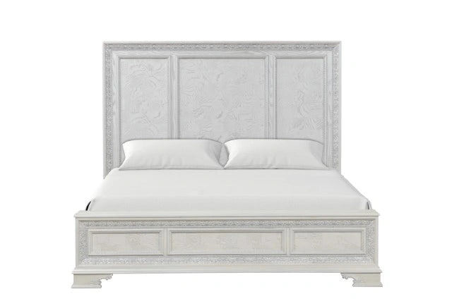 Stella Mia E.King & Queen Bed White & White