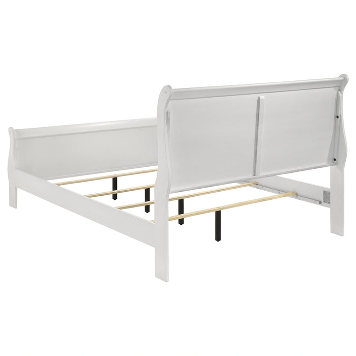 Louis Philippe Sleigh Panel Bed