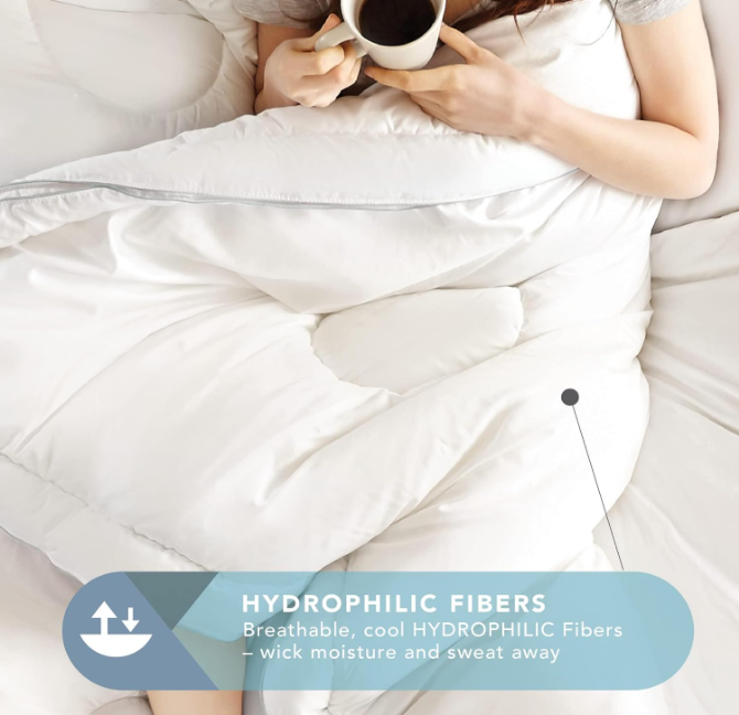 Codi All-Season Comforter–Fluffy, Silky Soft White Down Alternative Comforter Cal King