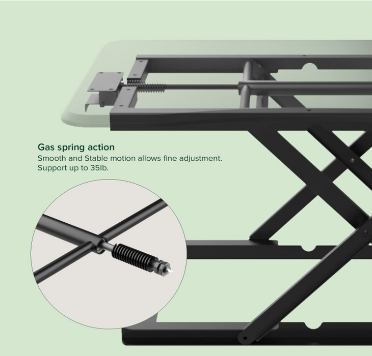 ZINUS SMART ADJUST STANDING DESK X-LARGE BLACK  36"
