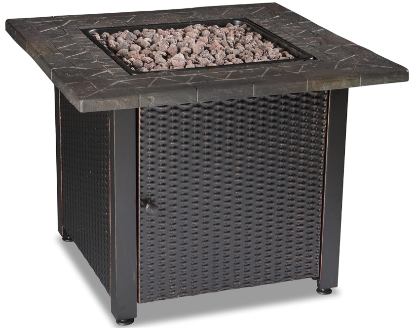 Endless Summer 30 Gas Outdoor Fire Pit Table with Resin Mantel