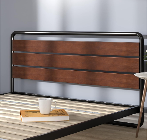 Horizon/Therese Wood & Metal Platform Bed-King