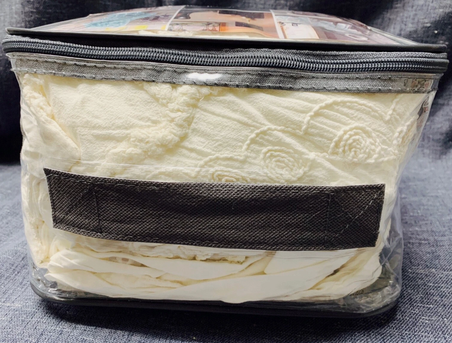 Madison Park 3 Piece Duvet Cover Set (+ 2 Shams) in Ivory King /California King