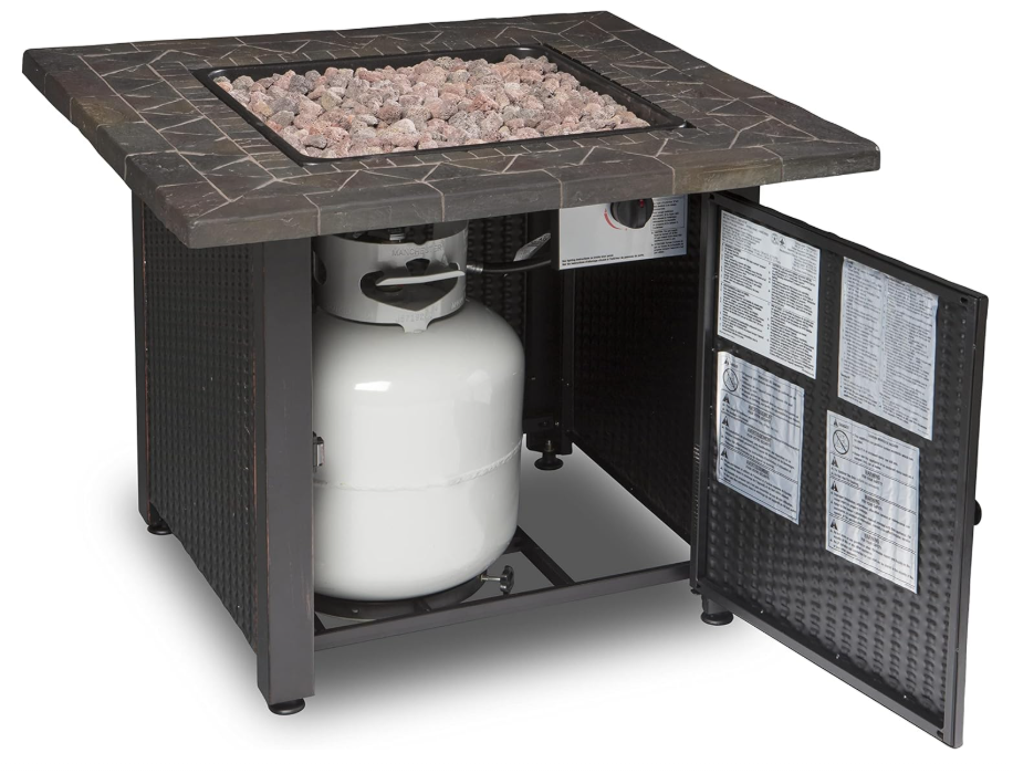 Endless Summer 30 Gas Outdoor Fire Pit Table with Resin Mantel