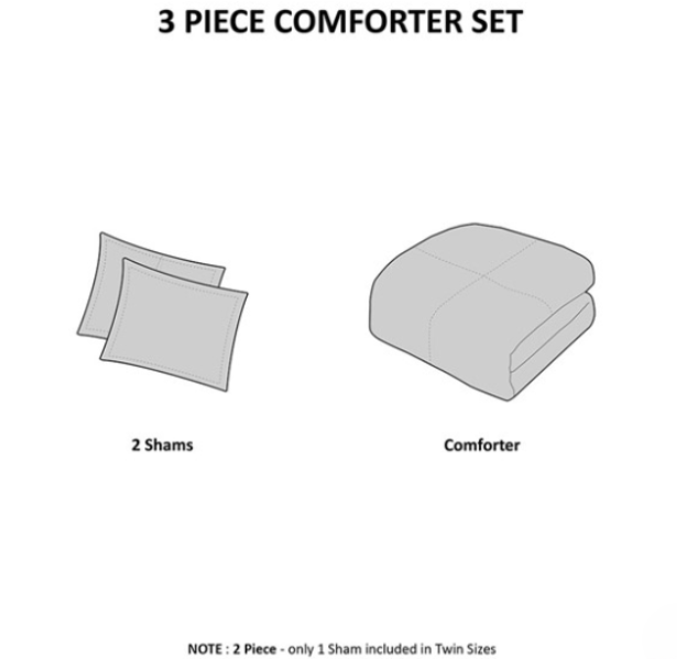 Intelligent Design Leena Shaggy Long Fur Comforter Mini Set - Aqua - Full/Queen