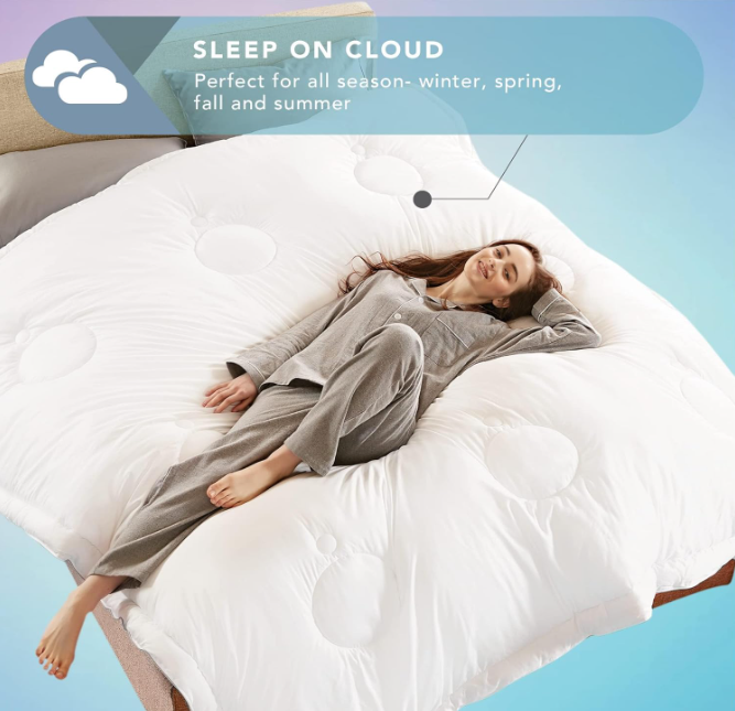 Codi All-Season Comforter–Fluffy, Silky Soft White Down Alternative Comforter Twin/Twin XL