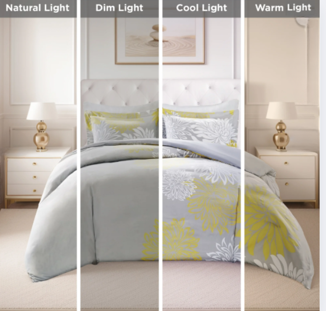 Comfort Spaces King Size Comforter Set, 5-Piece Floral Bedding Set