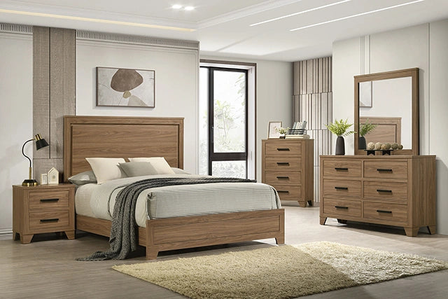Panelli 5 Pc Queen Bedroom Set w/ 2 Nightstands