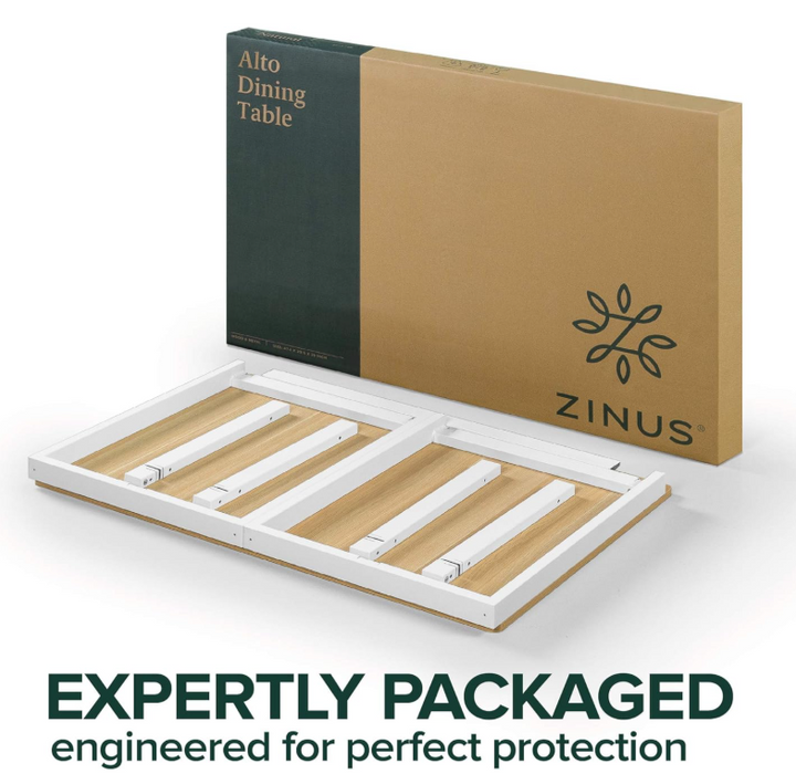 Zinus Alto Rectangular Dining, Office Desk, Computer Table, Farmhouse Desk