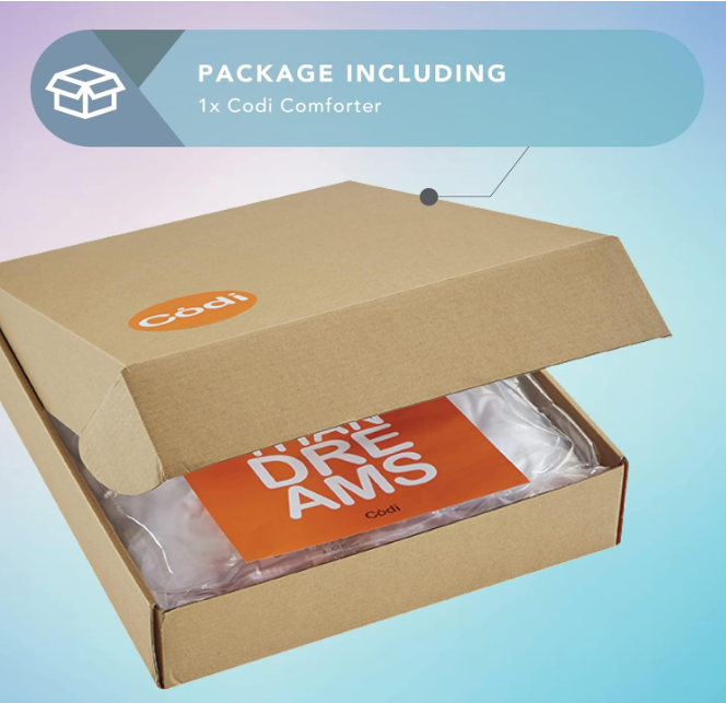 Codi All-Season Comforter–Fluffy, Silky Soft White Down Alternative Comforter Cal King