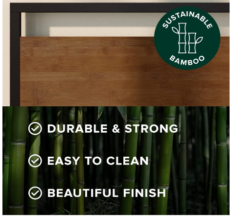 Suzanne Ironline 7 Inch  Metal and Wood Platform Bed with Footboard Queen size