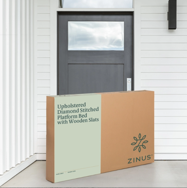 Shalini Upholstered Platform Bed Frame Light Gray Queen size