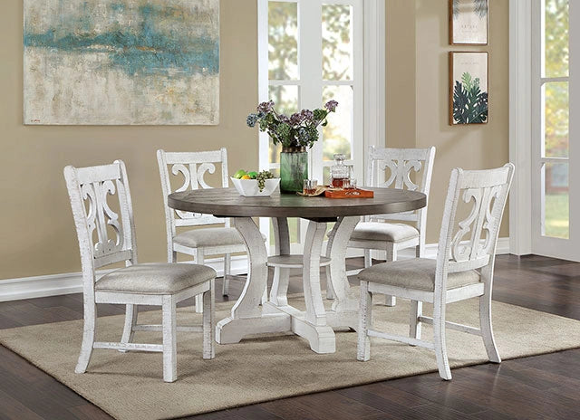 Auletta Transitional Round Dining Table