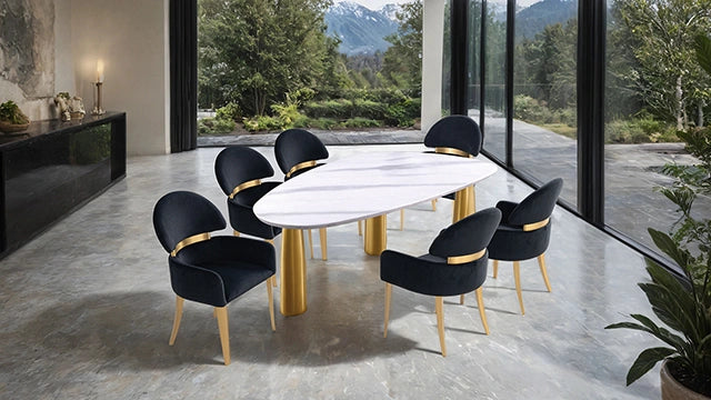 Northam 7 Pc. Dining Table Set W/ Black Chair