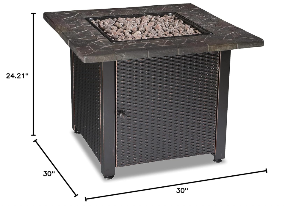 Endless Summer 30 Gas Outdoor Fire Pit Table with Resin Mantel