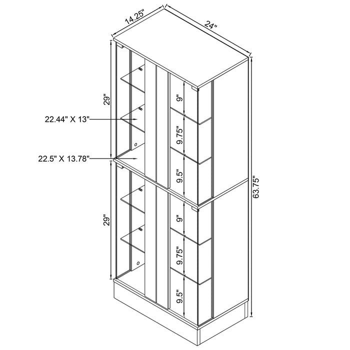 Cabra Curio Cabinet with LED Lighting