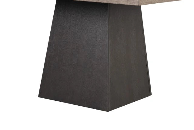 Broager 5 Pc Dining Table Set (White Caster Chairs) Walnut