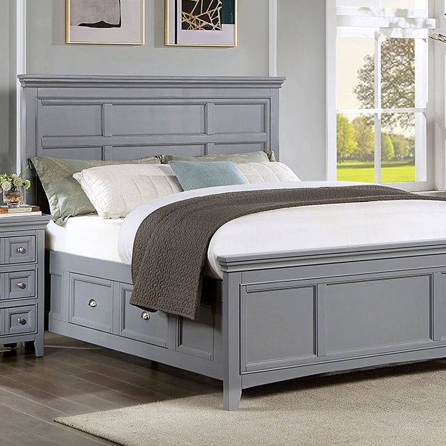 CASTLILE Queen Bed, Gray