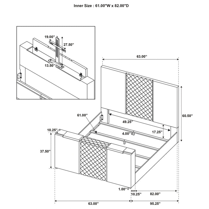 Tara Panel TV Bed