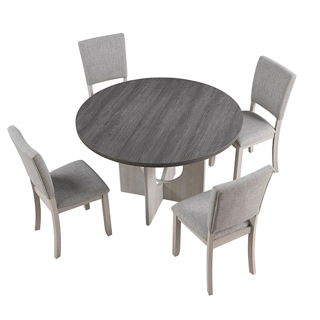 Oberto 5 Pc Round Dining Table Set