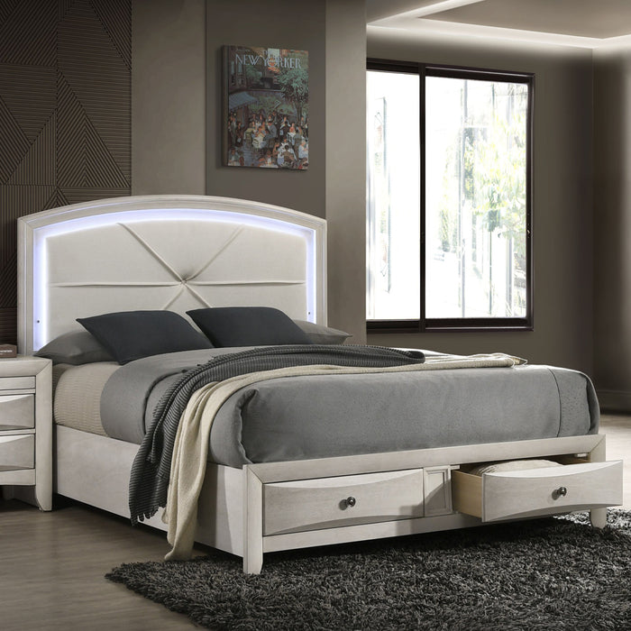EK Bed w/Storage & LED