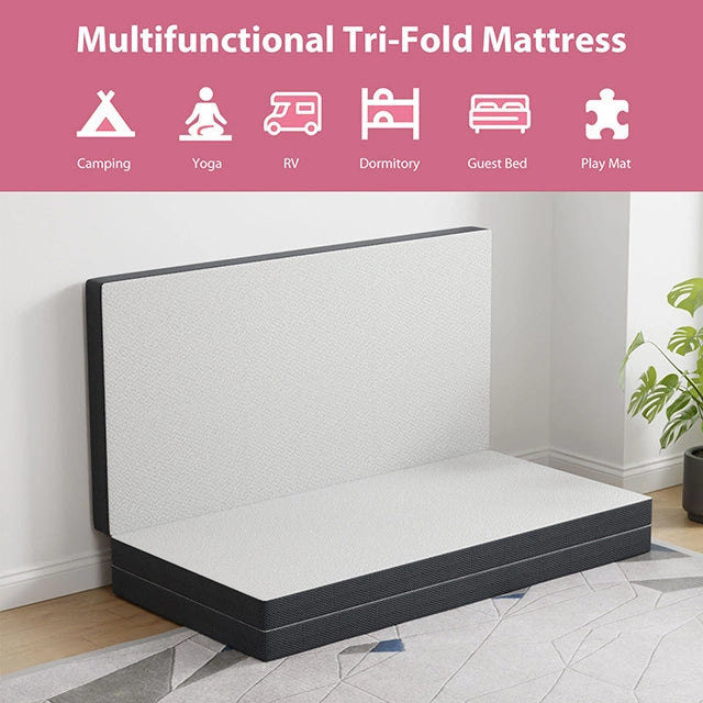 Hollyhock 3" Full Tri-Fold Memory Foam Topper