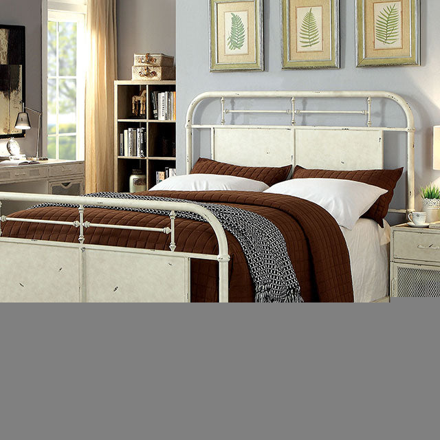 Haldus Cal.King, E.King, & Twin Bed White, Ivory, & Red