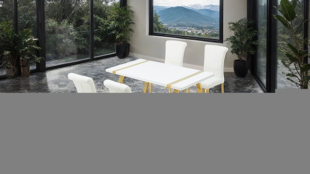 Holstebro 5 Pc 60" Dining Table Set