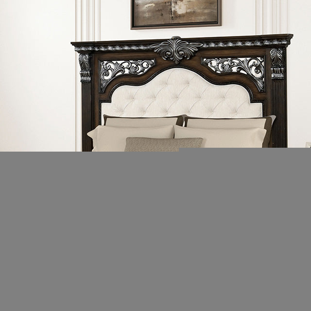 Promenade E.King & Queen Bed Brown & White