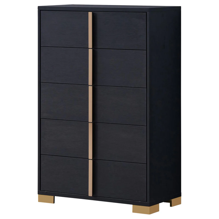 Coaster Bedroom Marceline 5-drawer Dresser Black