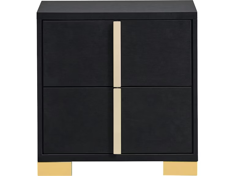 Coaster Bedroom Marceline 2-drawer Nightstand Black