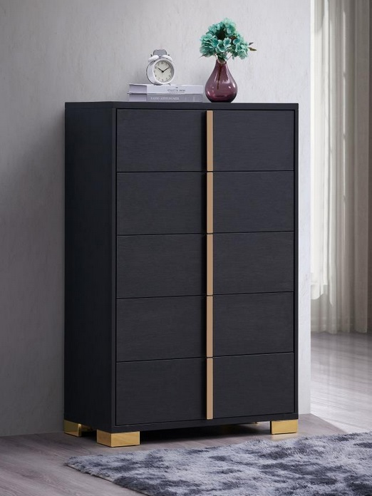 Coaster Bedroom Marceline 5-drawer Dresser Black