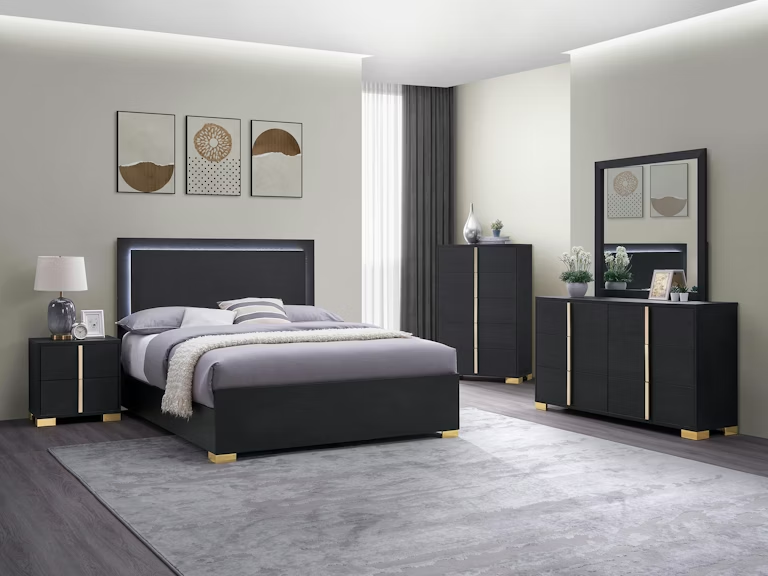 Coaster Bedroom Marceline Queen Bed Black