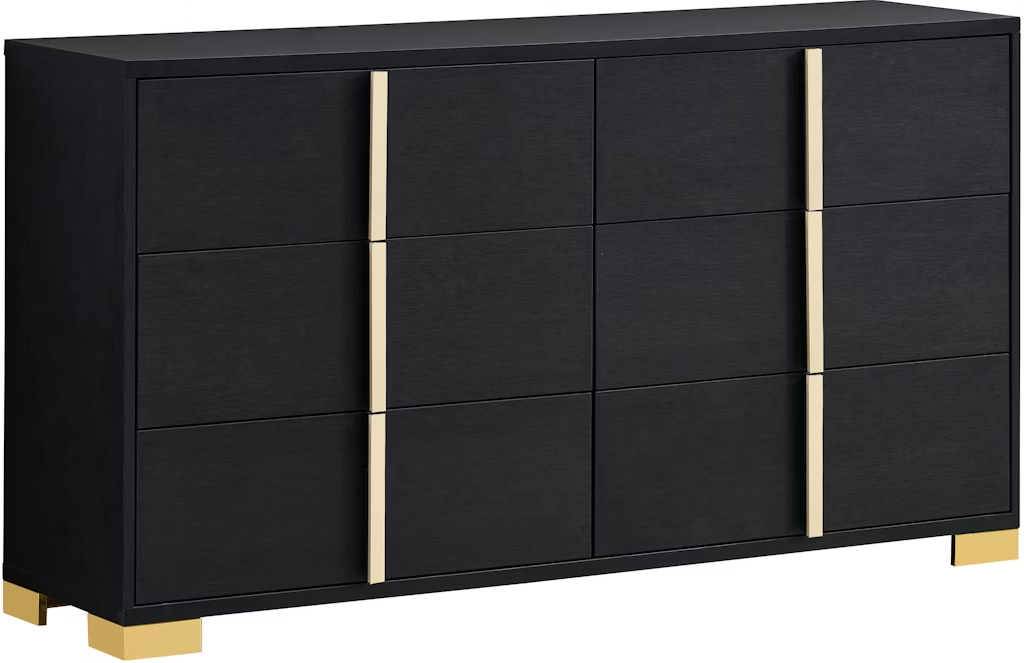 Coaster Bedroom Marceline 6-drawer Dresser Black