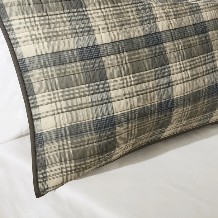 Woolrich Gray plaid two piece comforter set Twin/Twin XL