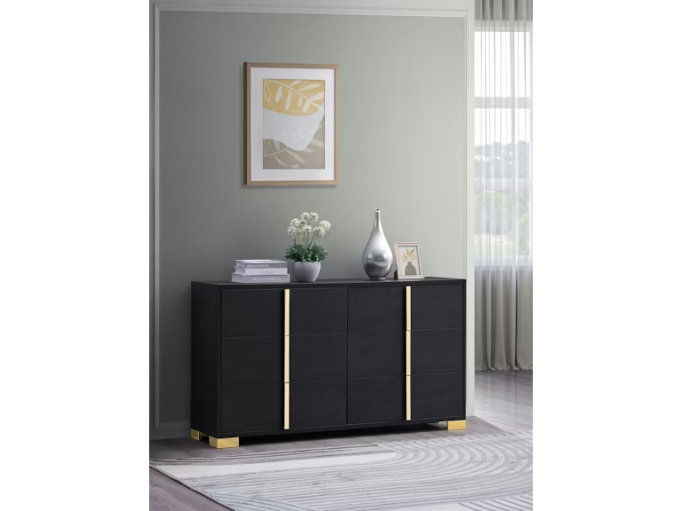 Coaster Bedroom Marceline 6-drawer Dresser Black